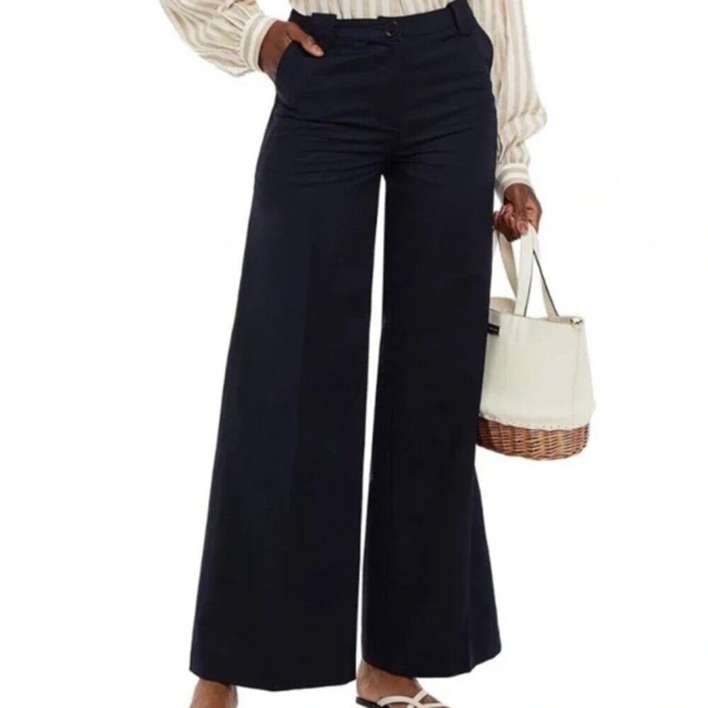 Bash Dove Lady Pant Trouser in Marine Blue Wide Leg